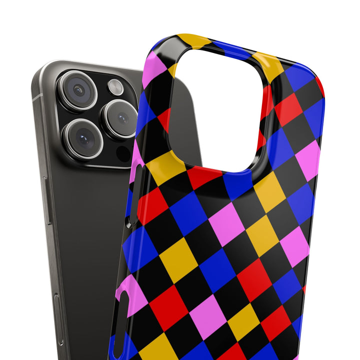Slim Abstract Colorful Checkerboard Cute Phone Case for Iphone 17 - | iPhone 16 Pro Max Case | iPhone 15 Case Iphone 14 13 12 11 Gift for Her - Studio40ParkLane