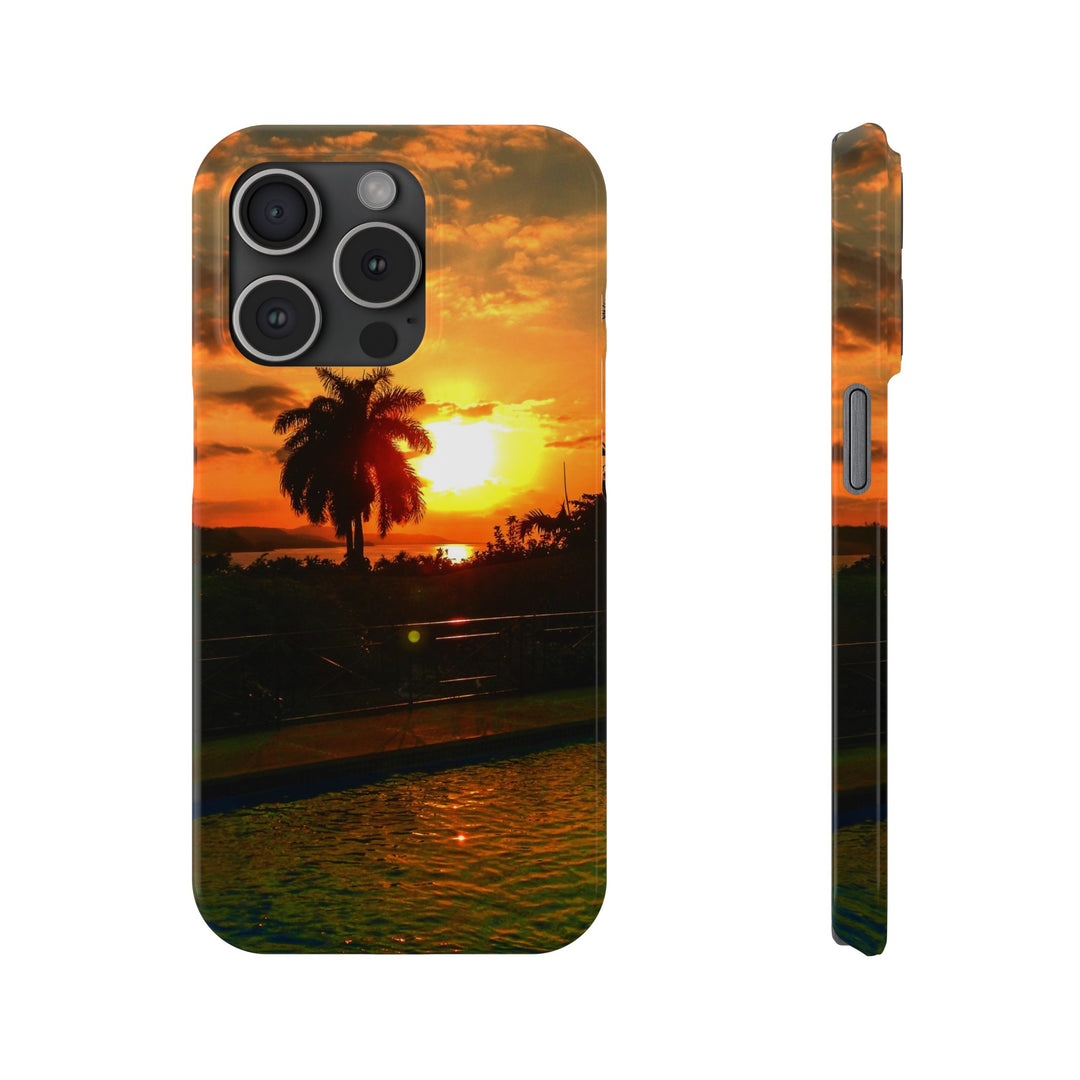 Slim Cute Phone Cases for Iphone - | iPhone 15 Case | iPhone 15 Pro Max Case, Iphone 14 Case, Iphone 14 Pro Max, Iphone 13, Summer Jamaica Sunset - Studio40ParkLane
