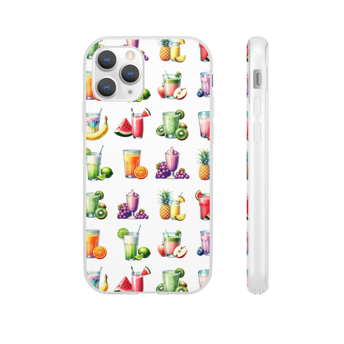 Cute Flexi Phone Cases, For Iphones and Samsung Galaxy Phones, Tropical Summer Fruit Cocktails, Galaxy S23 Phone Case, Samsung S22 Case, Samsung S21, Iphone 15, Iphone 14, Iphone 13