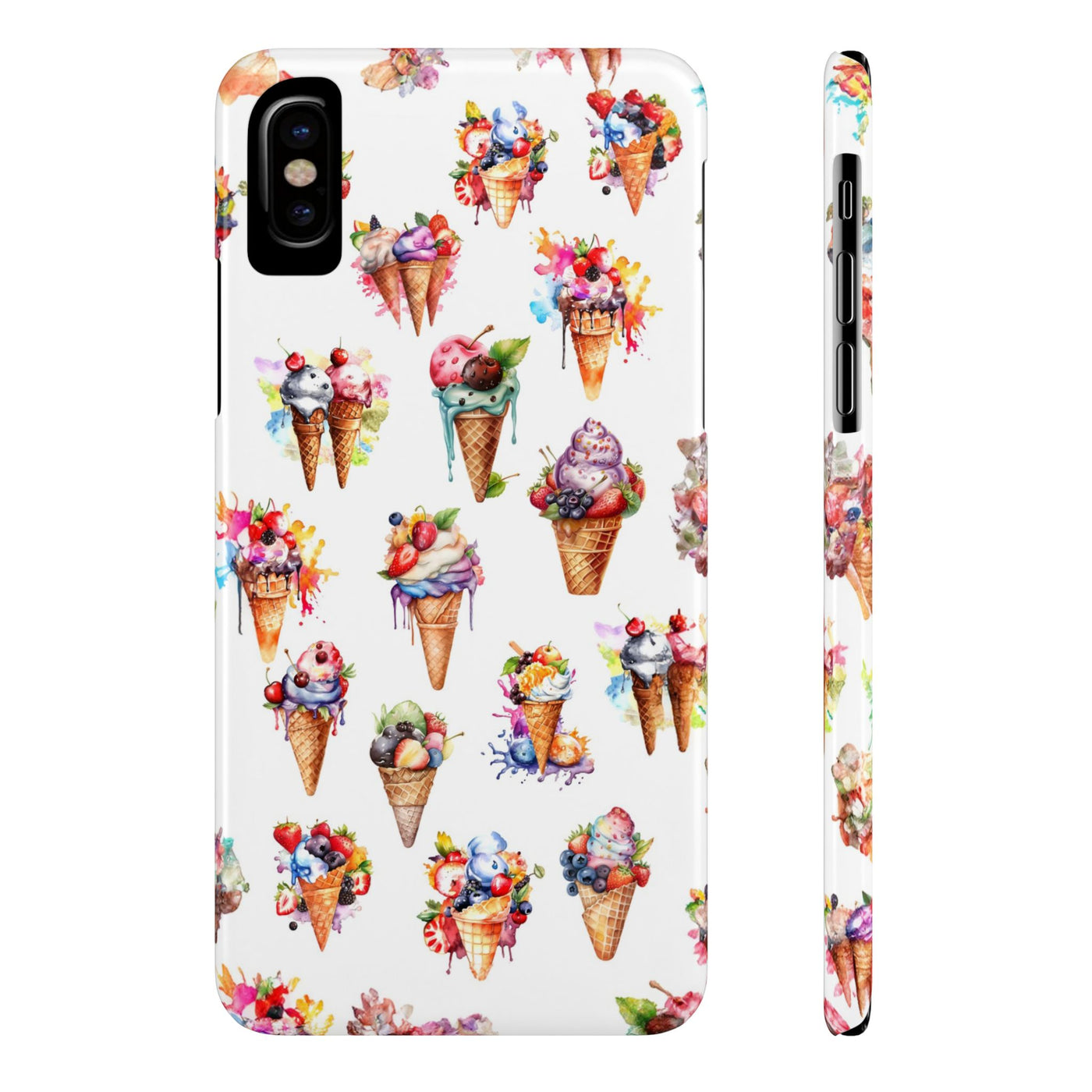 Slim Summer Ice Cream Slim Cute Phone Cases for Iphone  | iPhone 15 Case | iPhone 15 Pro Max Case, Iphone 14, Iphone 14 Pro Max, Iphone 13