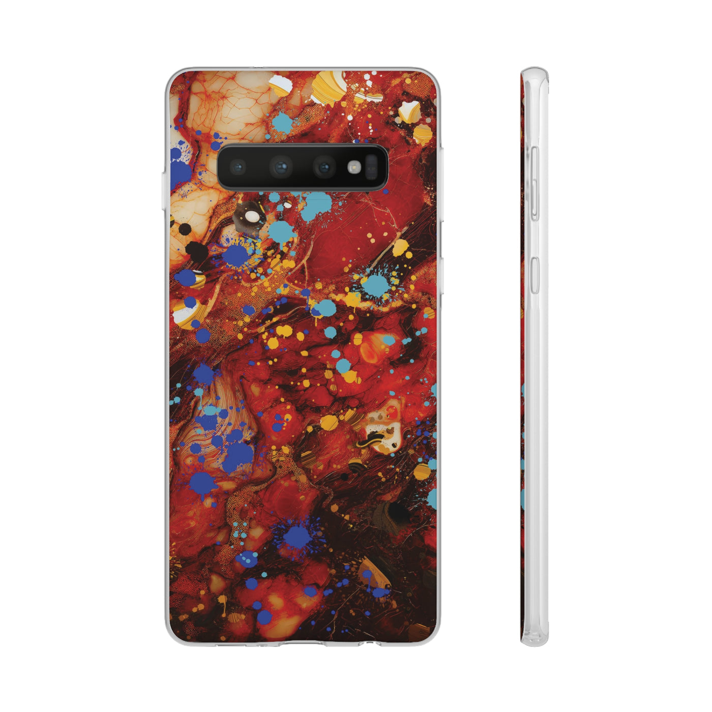 Cute Flexi Samsung Phone Cases, Fall Marble Splash Galaxy S23 Phone Case, Samsung S22 Case, Samsung S21 Case, S20 Plus