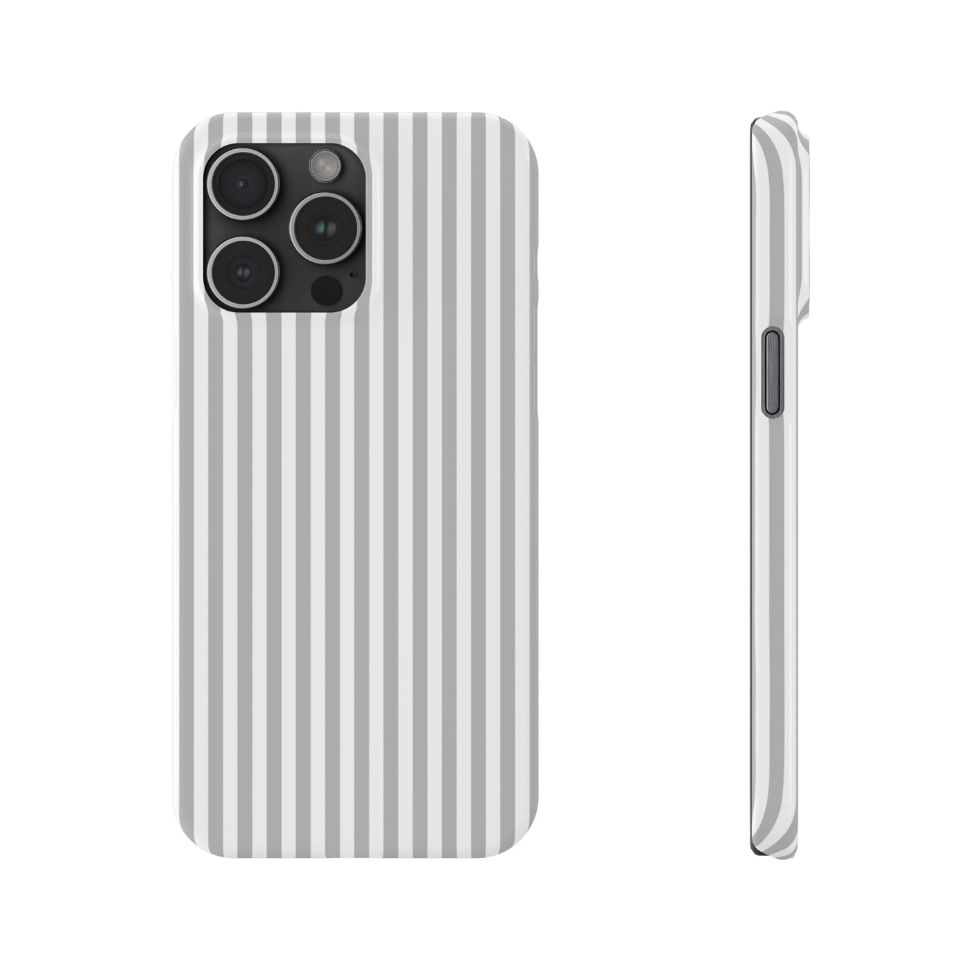 Slim Light Grey Striped Cute Phone Case for Iphone 16 - | iPhone 15 Pro Max Case | iPhone 14 Case Iphone 13 12 11 10 9 8 7 Gift for Her - Studio40ParkLane