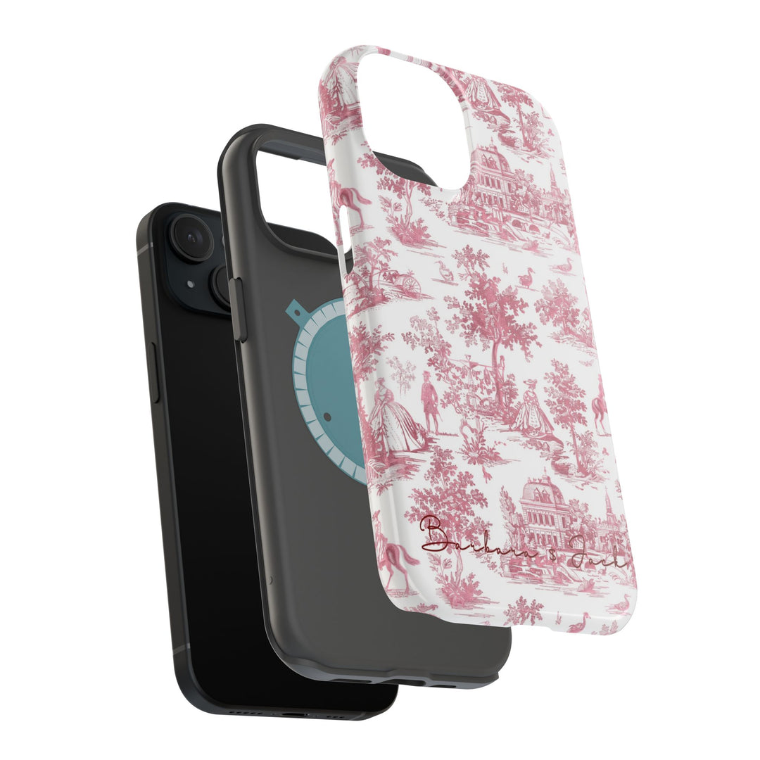 Magsafe French Toile Personalized Initial Custom Gift Cute Phone Cases for Iphone 16 Pro Max | iPhone 15, Pro Max Case, Iphone 14, 13, 12, 11, 10 - Studio40ParkLane