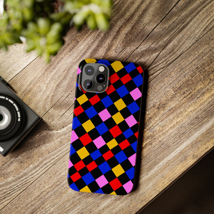 Slim Abstract Colorful Checkerboard Cute Phone Case for Iphone 17 - | iPhone 16 Pro Max Case | iPhone 15 Case Iphone 14 13 12 11 Gift for Her - Studio40ParkLane