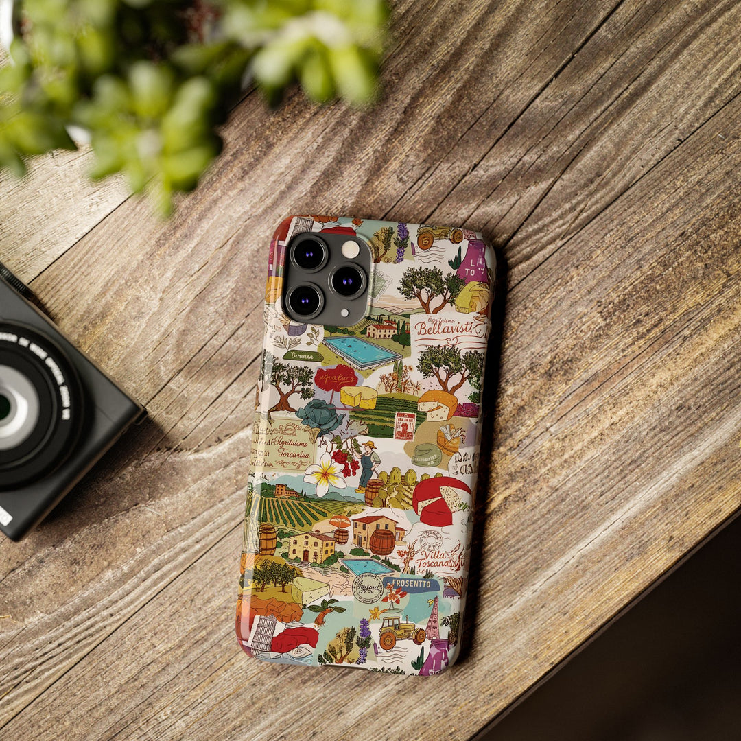Slim Italy Tuscany Coquette Collage Cute Phone Case for Iphone 17 - | iPhone 16 Pro Max Case | iPhone 15 Case Iphone 14 13 12 11 10 9 8 7 - Studio40ParkLane