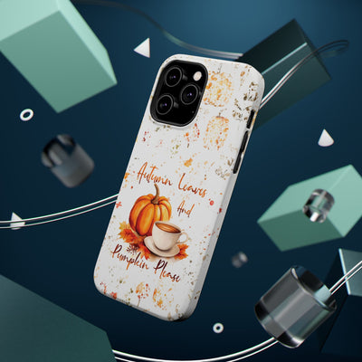 Fall Leaves Pumpkins Tough Magsafe Cute Phone Cases for Iphone | iPhone 15 Case | iPhone 15 Pro Max Case, Iphone 14, Iphone 14 13 12 11 10 9 8 7 - Studio40ParkLane