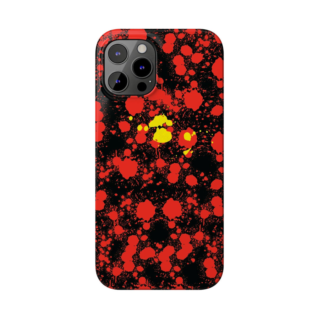 Slim Cute Phone Cases for Iphone - | iPhone 15 Case | iPhone 15 Pro Max Case, Iphone 14 Case, Iphone 14 Pro Max, Iphone 13, Red Yellow Paint Splash - Studio40ParkLane