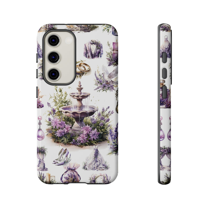 Impact Resistant, Lavender Wedding, Cute Phone Cases for Samsung S24, S23, S22, S21, IPhone 15 pro Iphone 14 pro Iphone 13 IPhone 12 Iphone 11 - Studio40ParkLane