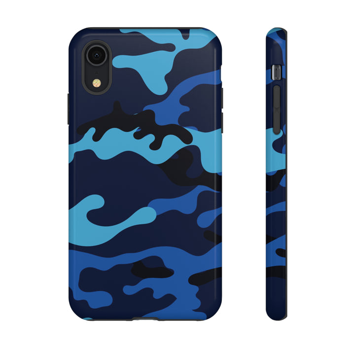 Cool Phone Case | Blue Camouflage, For iPhone 15 Case | iPhone 15 Pro Case, Iphone 14 Case, Iphone 14 Pro Max Case, Protective Iphone Case - Studio40ParkLane