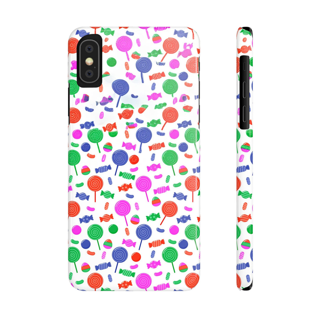 Slim Cute Phone Cases for Iphone - | iPhone 15 Case | iPhone 15 Pro Max Case, Iphone 14 Case, Iphone 14 Pro Max, Iphone 13, Summer Lollipops Red - Studio40ParkLane