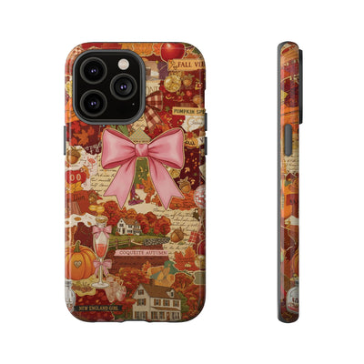 New England Fall Coquette Collage Tough Premium Phone Case - For iPhone 16 Pro Max iPhone 15 Pro iPhone Iphone 14 Plus 13 Pro 12 11 10 XR XS