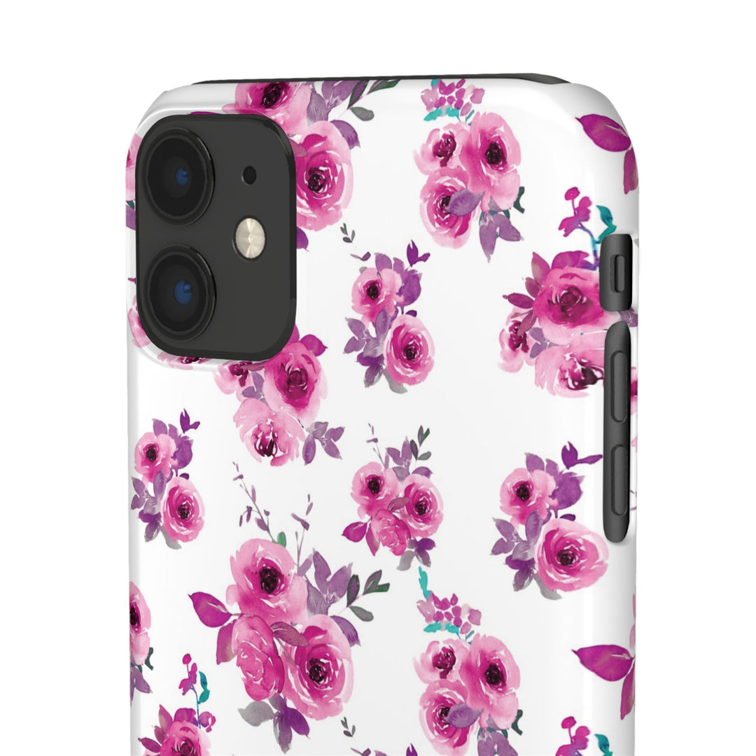 Sleek Snap Flowers Gift for Her Cute Phone Case for iPhone 16 15 14 13 12 11 X Xs Max Xr Pro Plus Samsung Galaxy S24 S23 S22 S21 S20 Ultra
