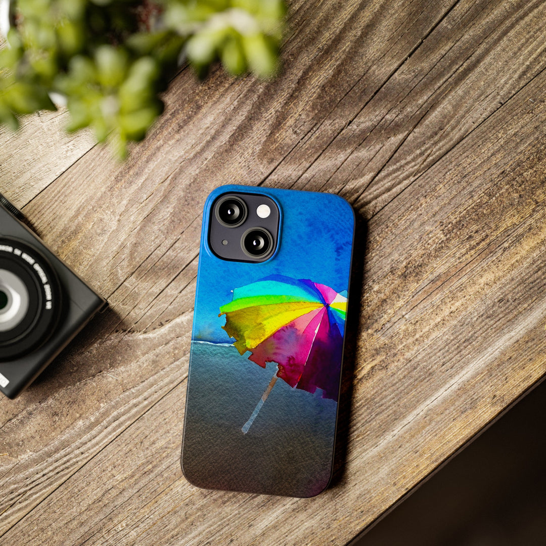 Slim Cute Phone Cases for Iphone - | iPhone 15 Case | iPhone 15 Pro Max Case, Iphone 14 Case, Iphone 14 Pro Max, Iphone 13, Summer Beach Umbrella - Studio40ParkLane