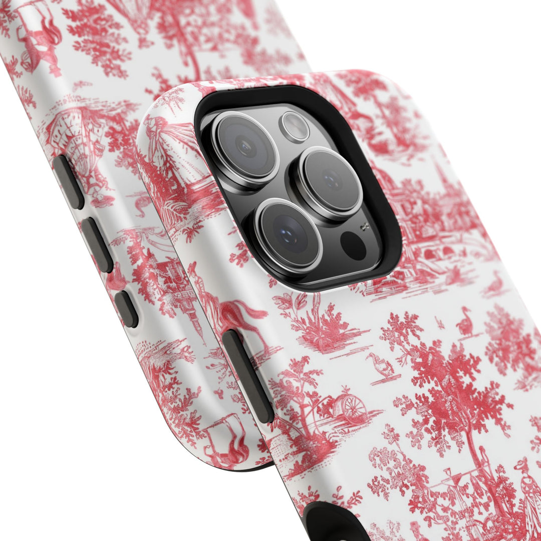 Magsafe French Toile Personalized Initial Custom Gift for Her Cute Phone Cases for Iphone 16 Pro Max | iPhone 15 Case | iPhone 15 Pro Max Case, Iphone 14, 13, 12, 11, 10, 8, 7 - Studio40ParkLane