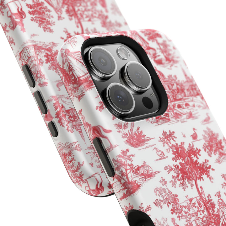 Magsafe French Toile Personalized Initial Custom Gift for Her Cute Phone Cases for Iphone 16 Pro Max | iPhone 15 Case | iPhone 15 Pro Max Case, Iphone 14, 13, 12, 11, 10, 8, 7 - Studio40ParkLane