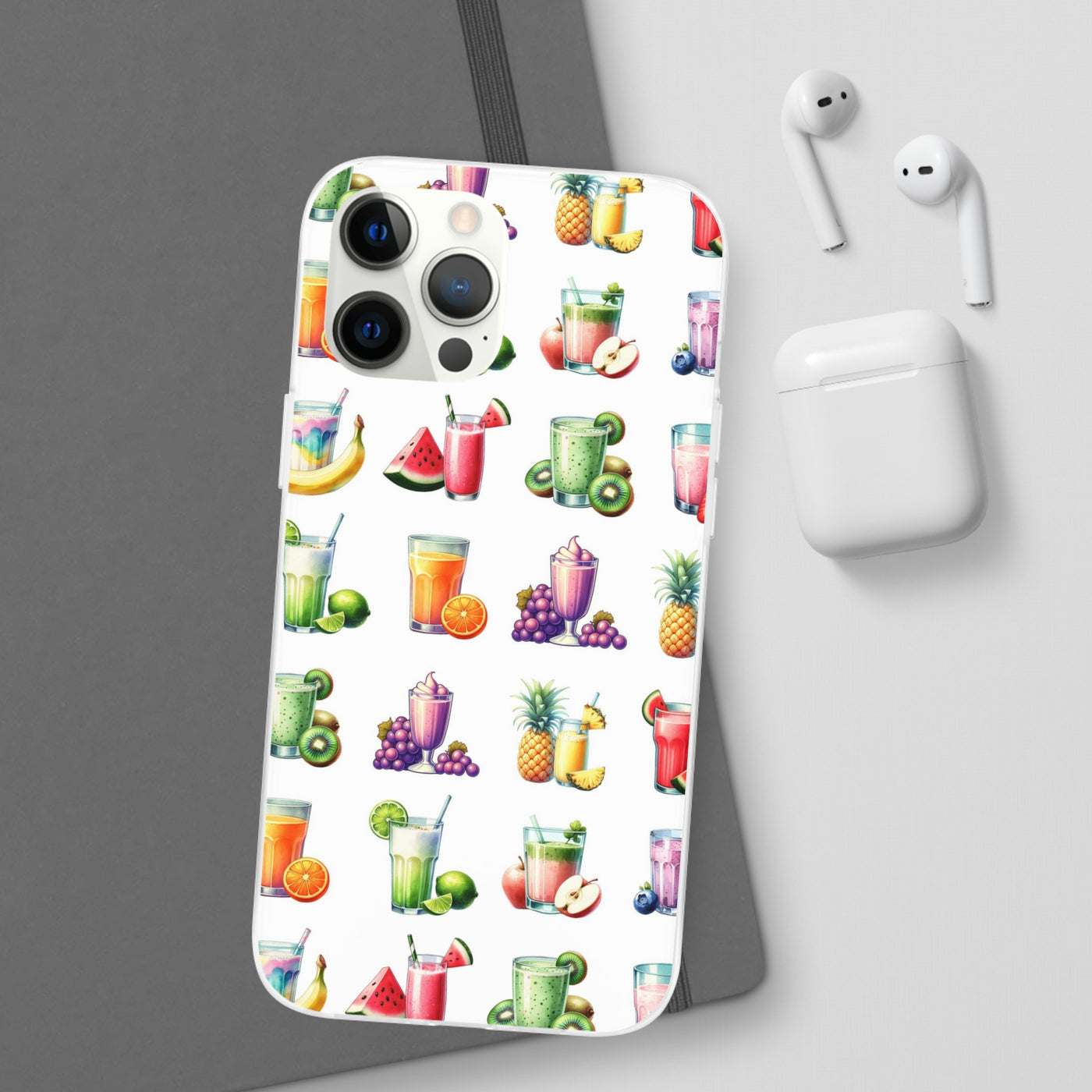 Cute Flexi Phone Cases, For Iphones and Samsung Galaxy Phones, Tropical Summer Fruit Cocktails, Galaxy S23 Phone Case, Samsung S22 Case, Samsung S21, Iphone 15, Iphone 14, Iphone 13