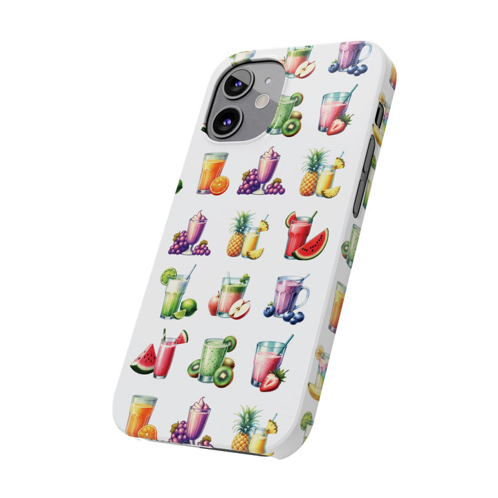 Slim Cute Phone Cases for Iphone - | iPhone 15 Case | iPhone 15 Pro Max Case, Iphone 14 Case, Iphone 14 Pro Max, Iphone 13, Tropical Summer Fruit Cocktail - Studio40ParkLane