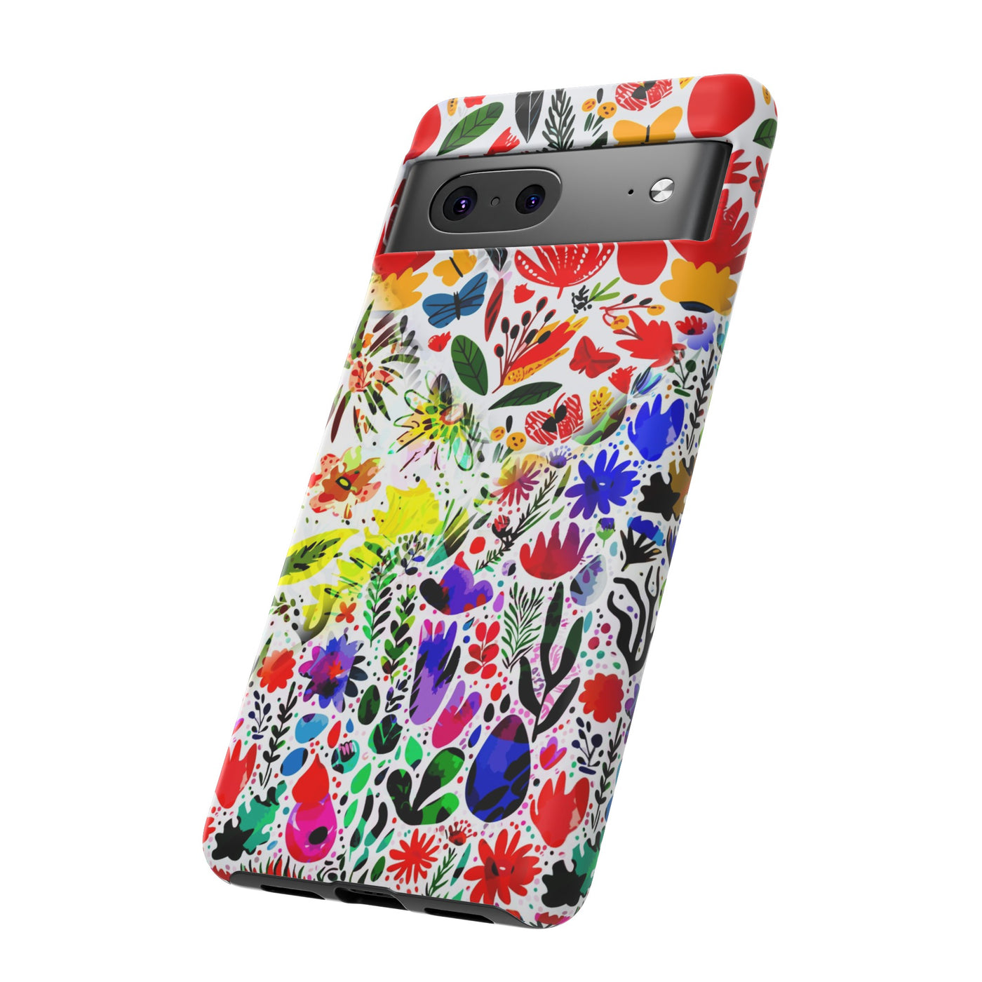 Impact Resistant, Colored Flowers, Cute Phone Cases for Samsung S24, S23, S22, S21, IPhone 15 pro Iphone 14 pro Iphone 13 IPhone 12 Iphone 11