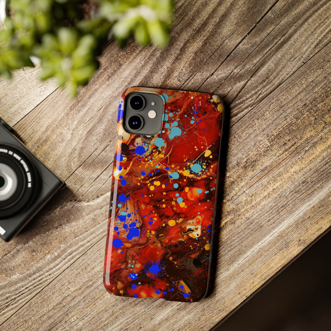 Slim Cute Phone Cases for Iphone - | iPhone 15 Case | iPhone 15 Pro Max Case, Iphone 14 Case, Iphone 14 Pro Max, Iphone 13, Fall Marble Paint Splash - Studio40ParkLane