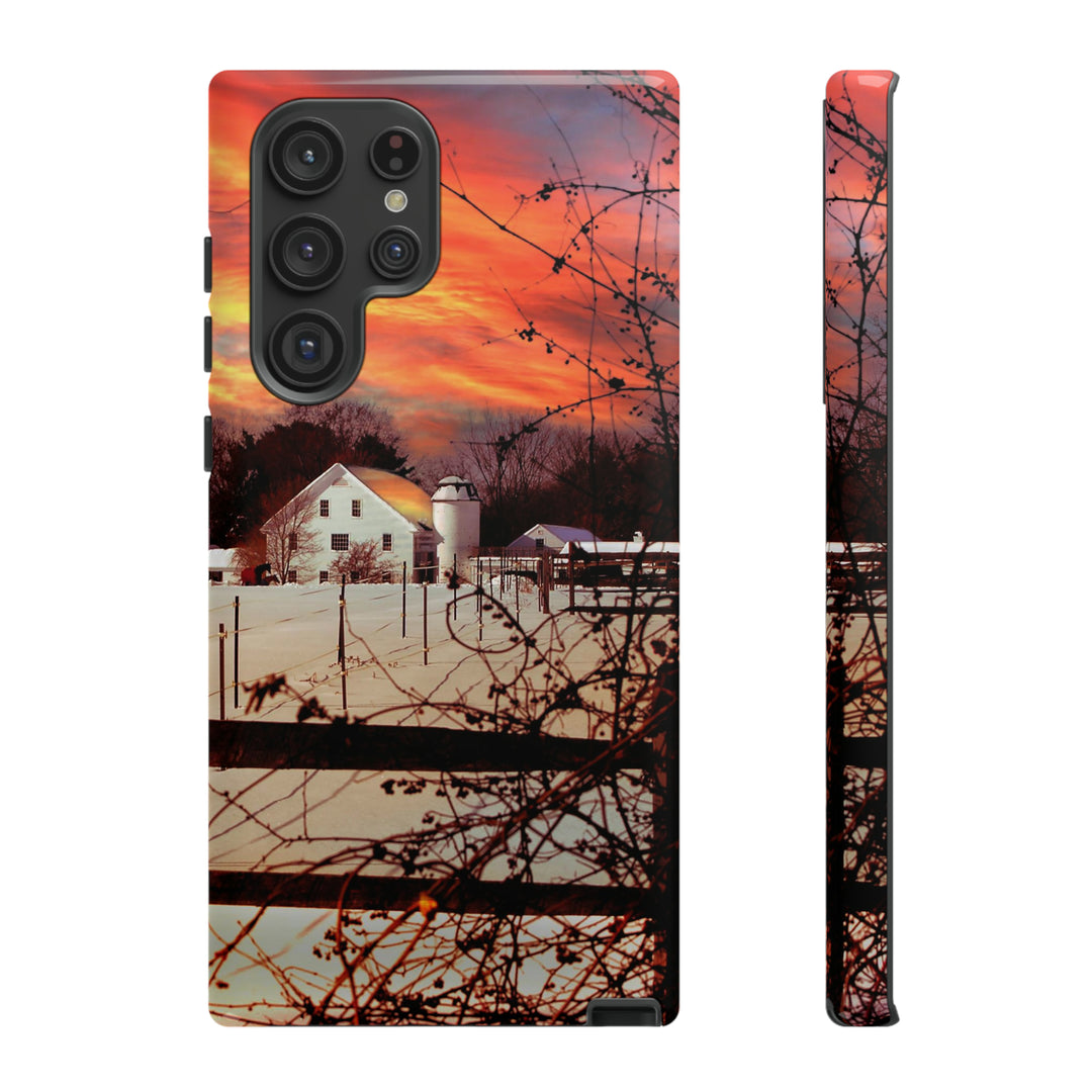 Cute Samsung Phone Case | Aesthetic Samsung Phone Case | Galaxy S23, S22, S21, S20 | Winter Sunset, Protective Phone Case - Studio40ParkLane