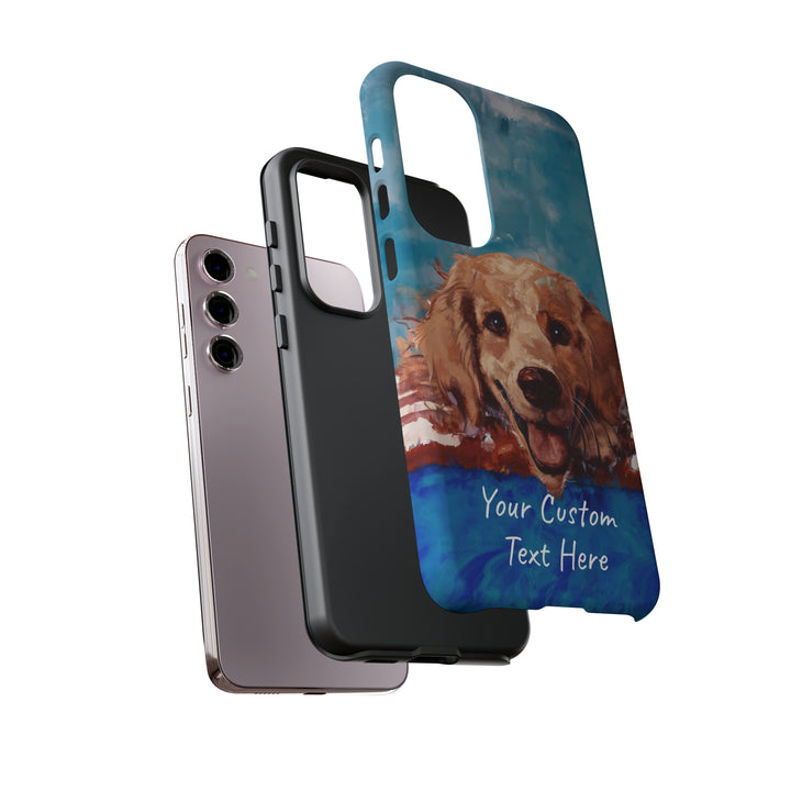 Personalize this Cute Samsung Phone Case | Golden Retriever Dog Samsung Phone Case | Galaxy S23, S22, S21, S20 | Personalized Samsung Cases - Studio40ParkLane