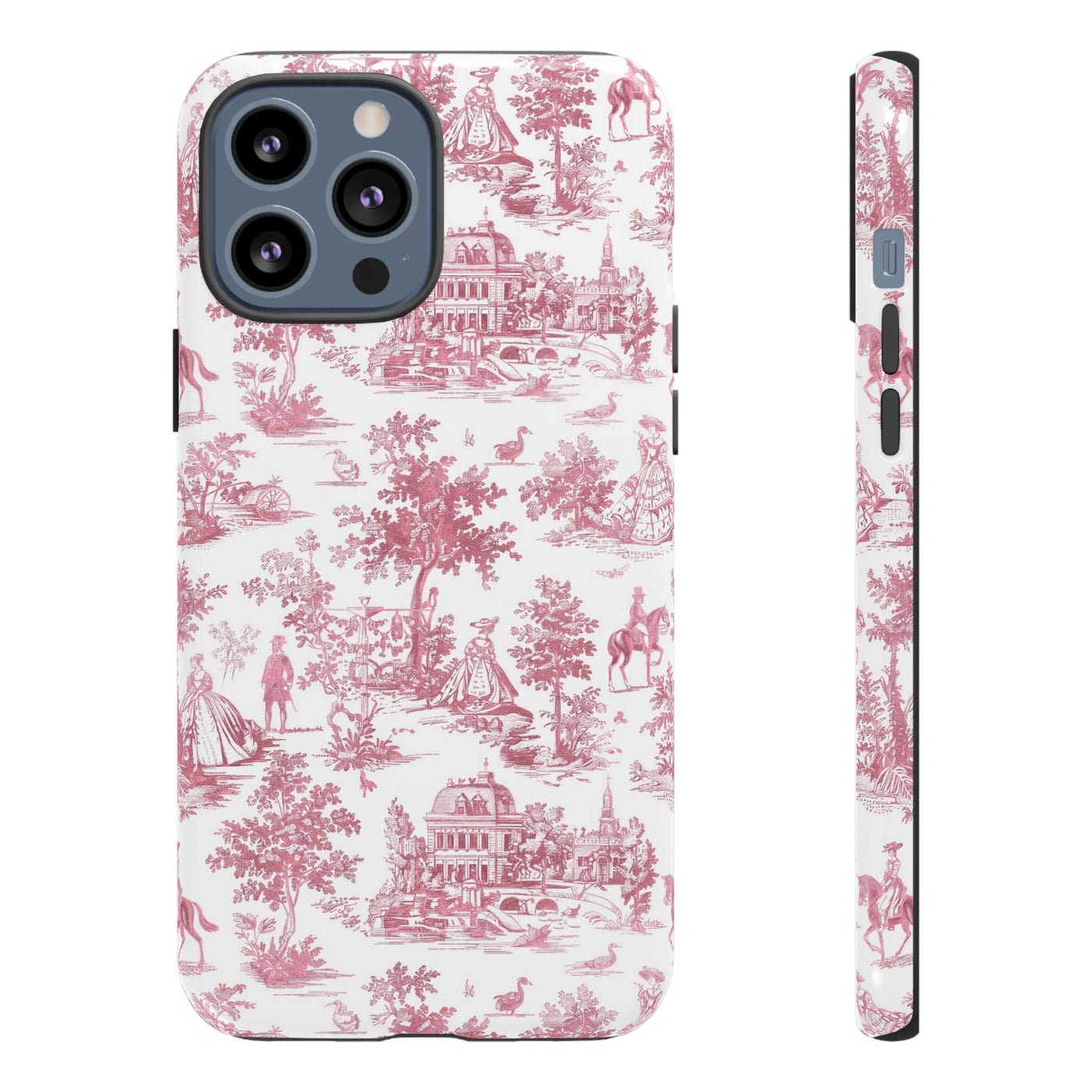 Premium Tough French Toile Gift for Her Cute Phone Cases for Samsung S25, S24, S23, S22, S21 Iphone, 16, 15, 14, 13, 12 Plus Max Pro Ultra - Studio40ParkLane