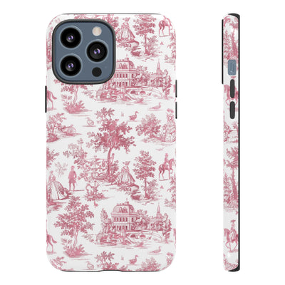 Premium Tough French Toile Gift for Her Cute Phone Cases for Samsung S25, S24, S23, S22, S21 Iphone, 16, 15, 14, 13, 12 Plus Max Pro Ultra - Studio40ParkLane