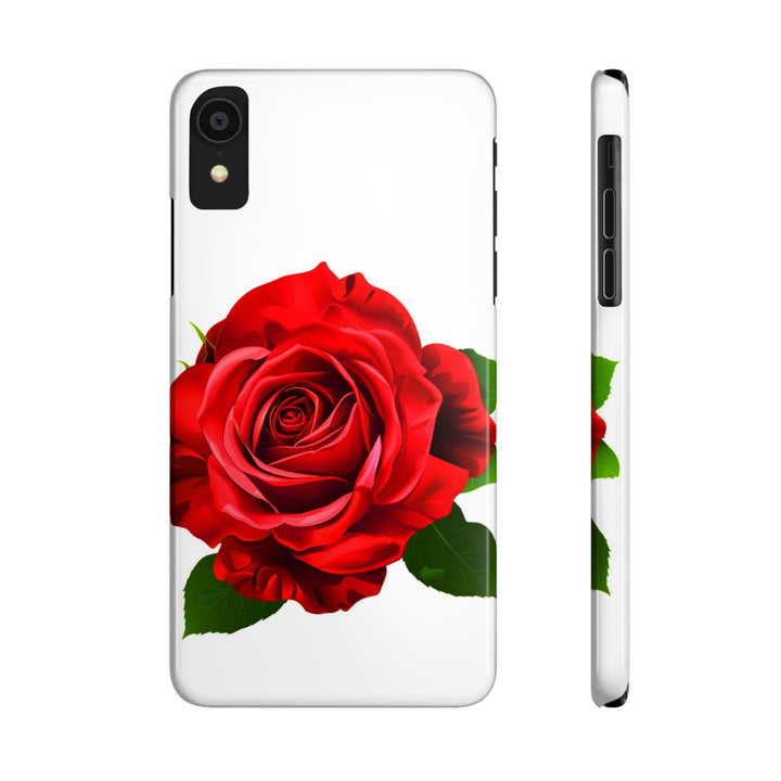 Slim Red Rose Flowers Gift for Her Cute Phone Cases for Iphone 16 Pro Max | iPhone 15 Case | iPhone 15 Pro Max Case, Iphone 14, Iphone 14 Pro Max, Iphone 13 12 11 8 7 - Studio40ParkLane