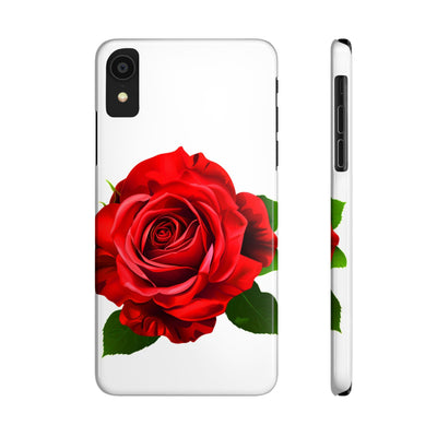 Slim Red Rose Flowers Gift for Her Cute Phone Cases for Iphone 16 Pro Max | iPhone 15 Case | iPhone 15 Pro Max Case, Iphone 14, Iphone 14 Pro Max, Iphone 13 12 11 8 7