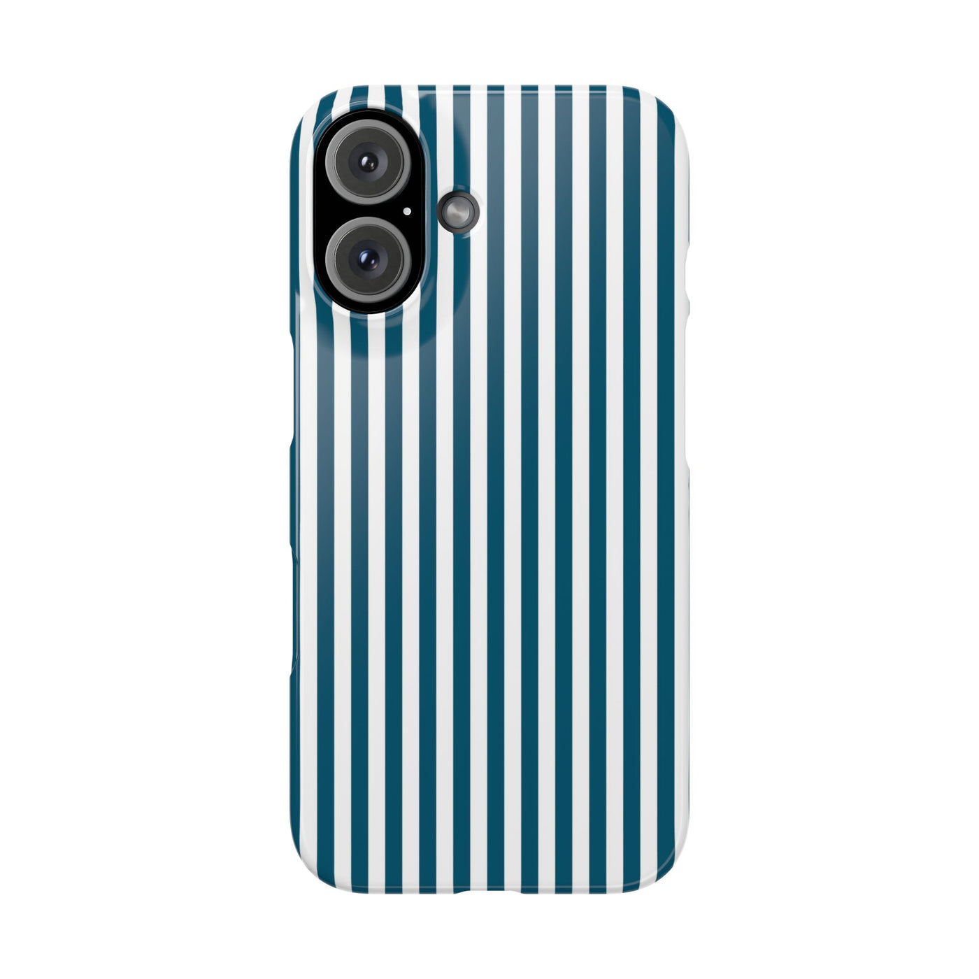 Slim Teal Blue Striped Cute Phone Case for Iphone 16 - | iPhone 15 Pro Max Case | iPhone 14 Case Iphone 13 12 11 10 9 8 7 X XS Gift for Her - Studio40ParkLane