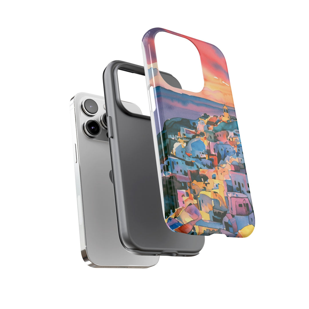 Impact Resistant, Greek Sunset, Cute Phone Cases for Samsung S24, S23, S22, S21, IPhone 15 pro Iphone 14 pro Iphone 13 IPhone 12 Iphone 11 - Studio40ParkLane