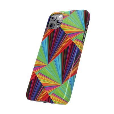 Slim Triangle Kaleidoscope Colors Gift for Her Cute Phone Cases for Iphone 16 Case | iPhone 15 Case | iPhone 15 Pro Max Case, Iphone 14, Iphone 14 Pro Max, Iphone 13, 12, 11, 10, 8,7