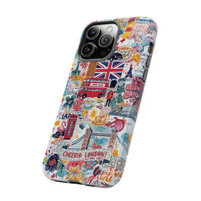 London England Coquette Collage Tough Premium Phone Case - For iPhone 17 Pro Max iPhone 16 Pro iPhone 15 Iphone 14 Plus 13 Pro 12 11 10 XR - Studio40ParkLane