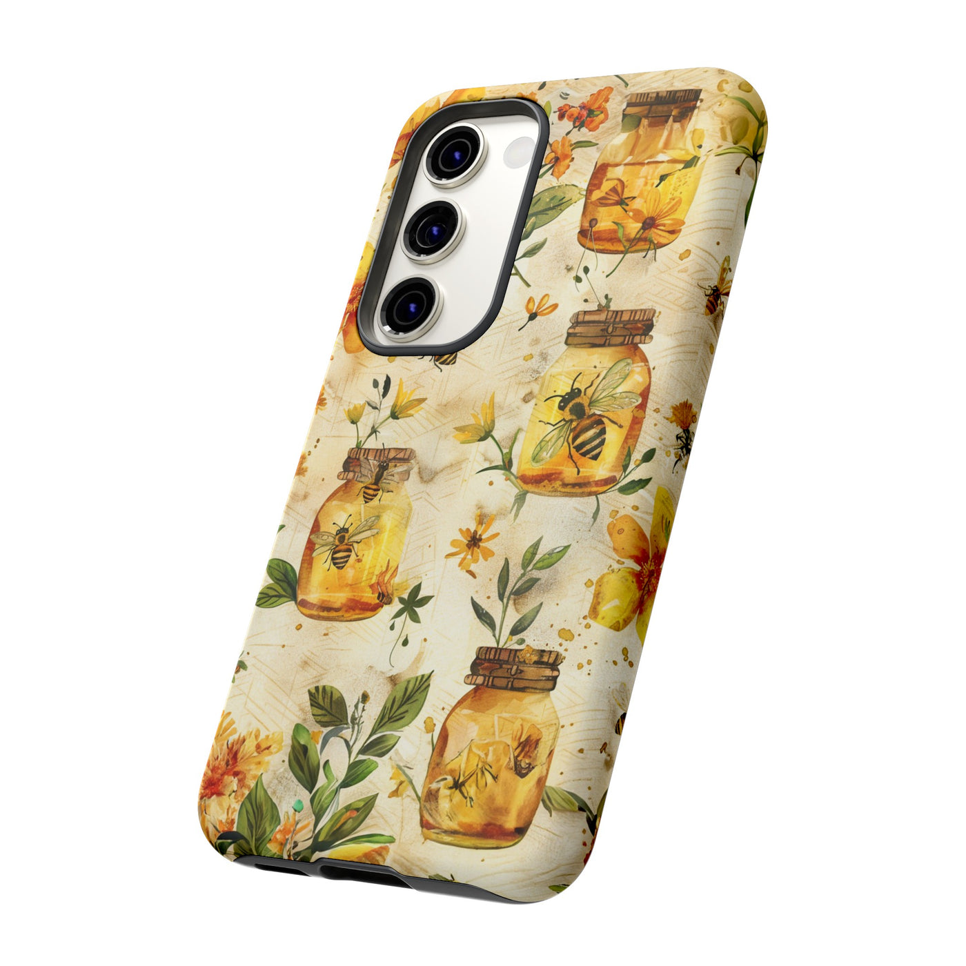 Impact Resistant, Honey Bees, Cute Phone Cases for Samsung S24, S23, S22, S21, IPhone 15 pro Iphone 14 pro Iphone 13 IPhone 12 Iphone 11