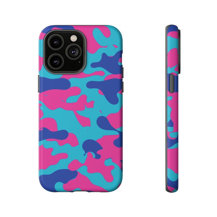 Cute IPhone Case | Blue Pink Camouflage, iPhone 15 Case | iPhone 15 Pro Case, Iphone 14 Case, Iphone 14 Pro Max Case, Protective Iphone Case - Studio40ParkLane