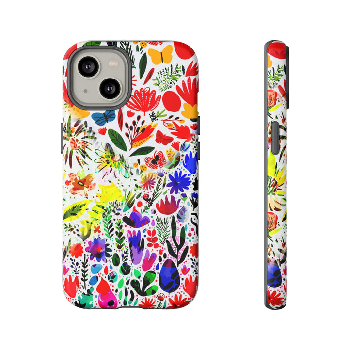 Impact Resistant, Colored Flowers, Cute Phone Cases for Samsung S24, S23, S22, S21, IPhone 15 pro Iphone 14 pro Iphone 13 IPhone 12 Iphone 11 - Studio40ParkLane