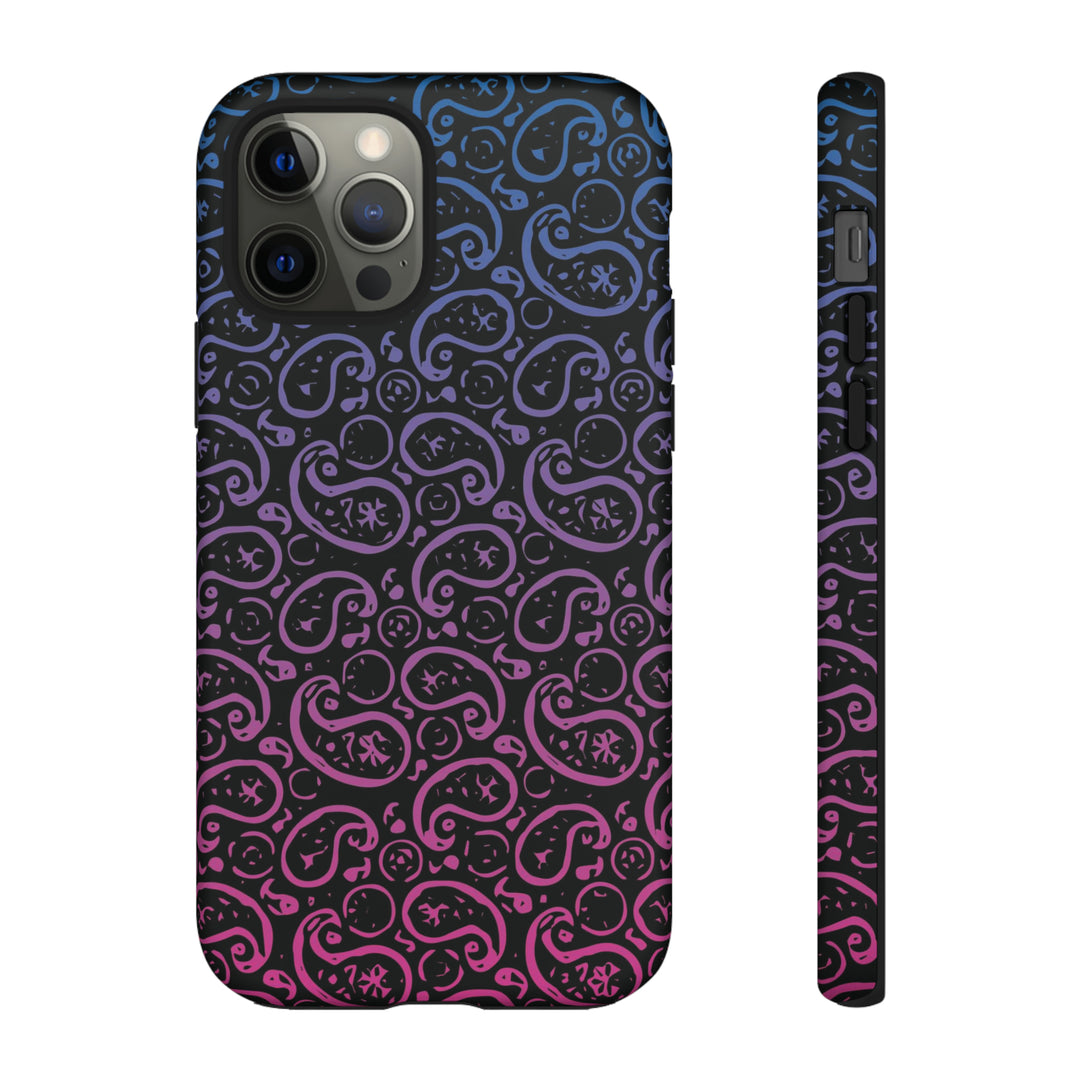 Cute IPhone Case | iPhone 15 Case | iPhone 15 Pro Max Case, Iphone 14 Case, Iphone 14 Pro Max Case IPhone Case for Art Lovers, Paisley Blue Pink - Studio40ParkLane