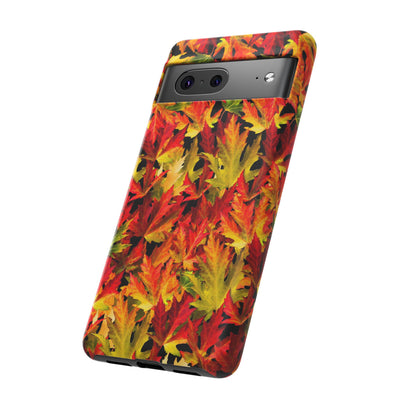 Fall Leaves Impact Resistant, Cute Phone Cases for Samsung S24, S23, S22, S21, IPhone 15 pro Iphone 14 pro Iphone 13 IPhone 12 Iphone 11