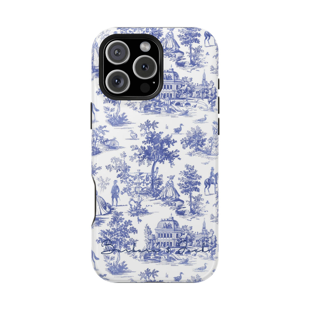 Magsafe French Toile Personalized Initial Custom Gift Cute Phone Cases for Iphone 16 Pro Max | iPhone 15, Pro Max Case, Iphone 14, 13, 12, 11, 10 - Studio40ParkLane