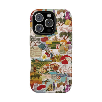 Italy Tuscany Coquette Collage Tough Premium Phone Case - For iPhone 17 Pro Max iPhone 16 Pro iPhone 15 Iphone 14 Plus 13 Pro 12 11 10 XR - Studio40ParkLane