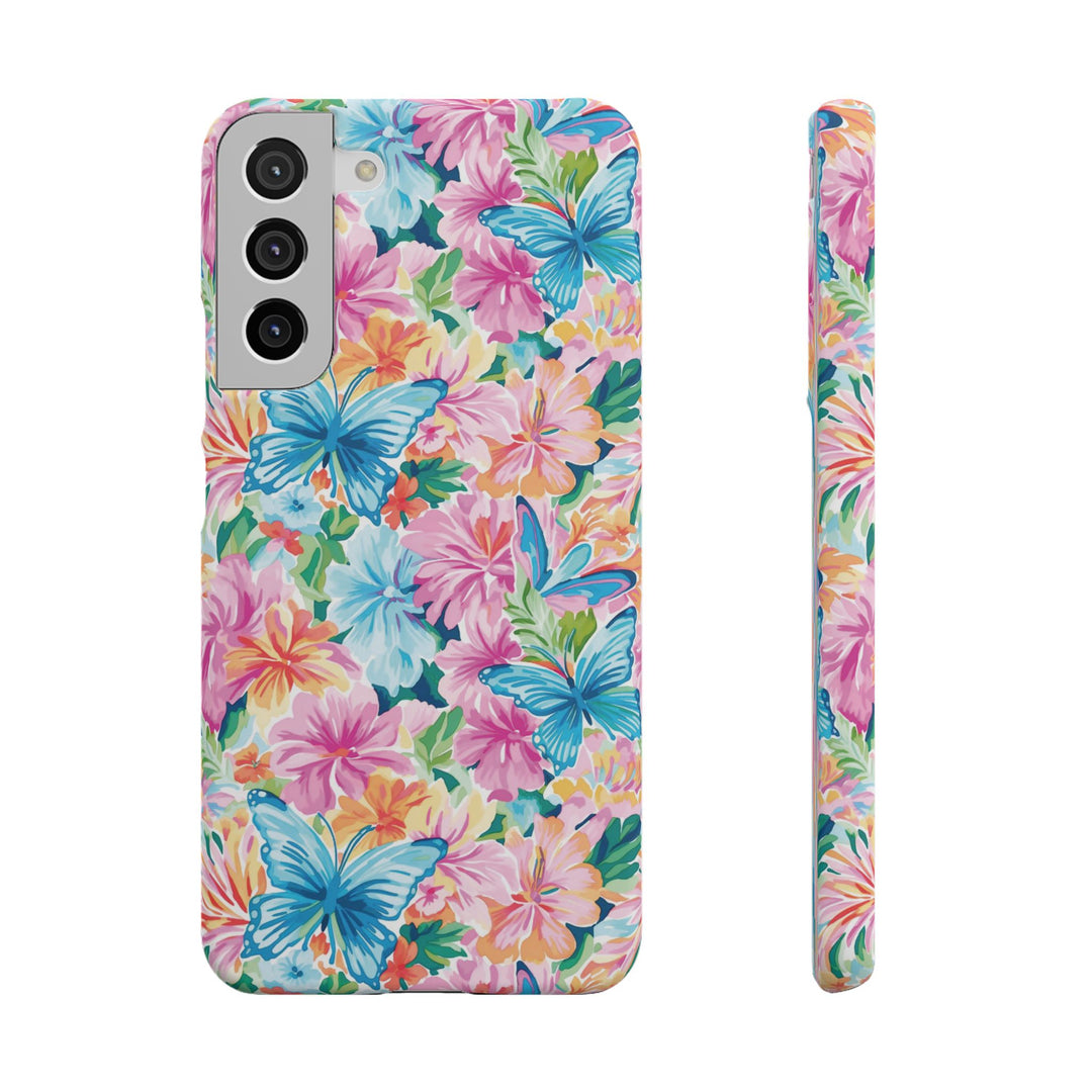 Sleek Snap Butterflies Flowers Cute Phone Case for iPhone 16 15 14 13 12 11 X Xs Max Xr Pro Plus Samsung Galaxy S24 S23 S22 S21 S20 Ultra