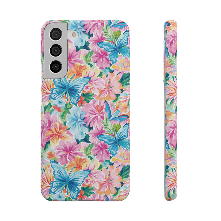 Sleek Snap Butterflies Flowers Cute Phone Case for iPhone 16 15 14 13 12 11 X Xs Max Xr Pro Plus Samsung Galaxy S24 S23 S22 S21 S20 Ultra