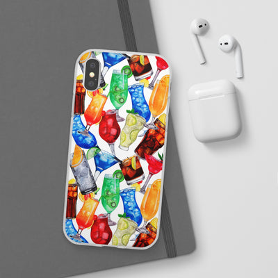 Cute Flexi Phone Cases, For Iphones and Samsung Galaxy Phones, Tropical Summer Fruit Cocktails, Galaxy S23 Phone Case, Samsung S22 Case, Samsung S21, Iphone 15, Iphone 14, Iphone 13