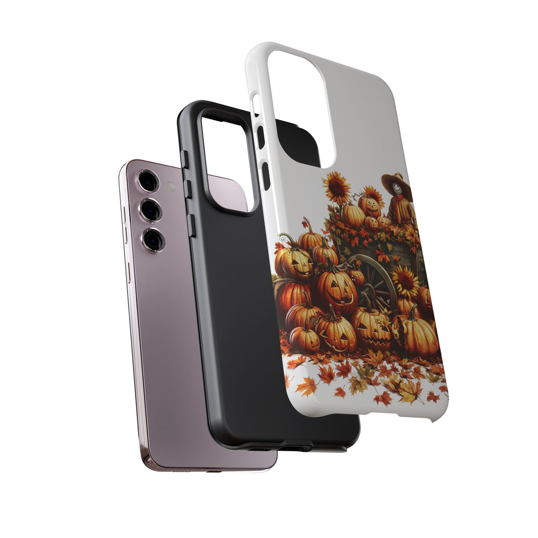 Impact Resistant, Fall Leaves Scarecrow, Cute Phone Cases for Samsung S24, S23, S22, S21, IPhone 15 pro Iphone 14 pro Iphone 13 IPhone 12 Iphone 11 - Studio40ParkLane