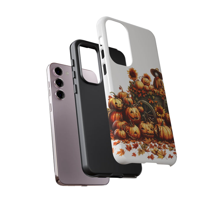 Impact Resistant, Fall Leaves Scarecrow, Cute Phone Cases for Samsung S24, S23, S22, S21, IPhone 15 pro Iphone 14 pro Iphone 13 IPhone 12 Iphone 11 - Studio40ParkLane