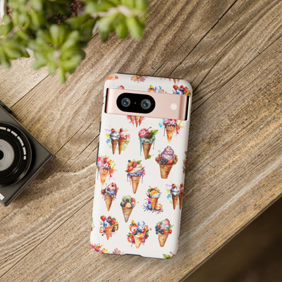 Impact Resistant, Summer Icecream, Cute Phone Cases for Samsung S24, S23, S22, S21, IPhone 15 pro, Iphone 14 pro, Iphone 13 IPhone 12, Iphone 11