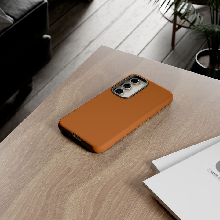 Premium Tough Rusty Brown Orange Gift for Her Cute Phone Cases for Samsung S25 S24, S23, S22, S21, Iphone, 16, 15, 14, 13 Pro Max Ultra - Studio40ParkLane