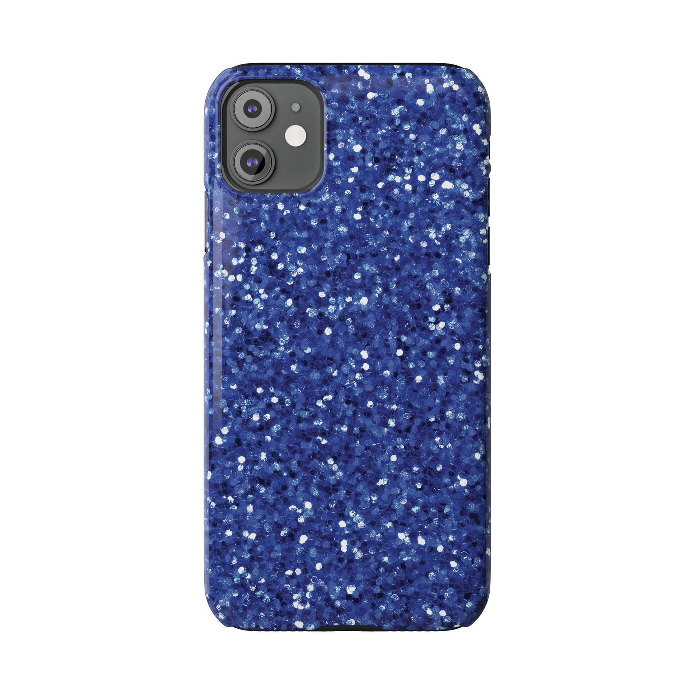 Slim Blue Muted Faux Play on Glitter Effect Cute Phone Cases for Iphone 16 Pro Max | iPhone 15 Case | iPhone 15 Pro Max Case, Iphone 14, Iphone 14 Pro Max, Iphone 13 12 11 8 7