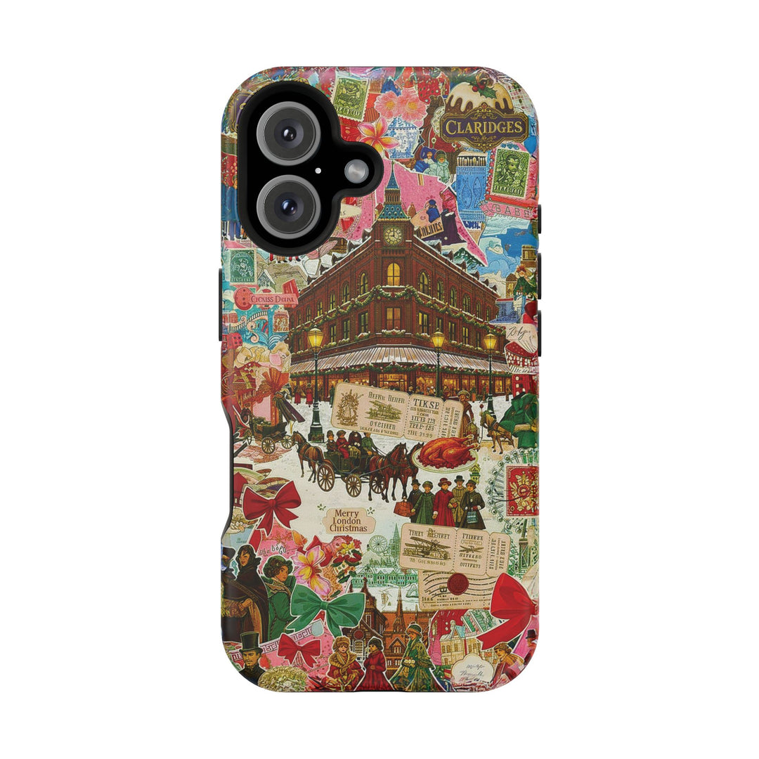 Aesthetic Tough Magsafe London Coquette Collage Phone Case - For iPhone 17 Pro Max iPhone 16 Pro iPhone 15 Iphone 14 Plus 13 Pro 12 11 10 - Studio40ParkLane