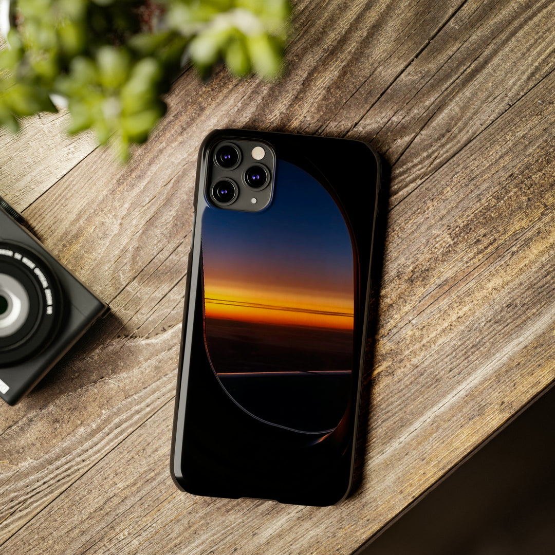 Slim Cute Phone Cases for Iphone - | iPhone 15 Case | iPhone 15 Pro Max Case, Iphone 14 Case, Iphone 14 Pro Max, Iphone 13, Airplane Window Sunset - Studio40ParkLane